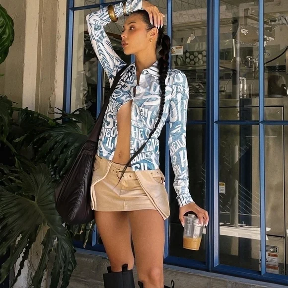 SER.O.YA Lia Skirt Sand Dune NWT - Picture 5 of 14